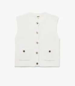 Koton Knit Vest white New