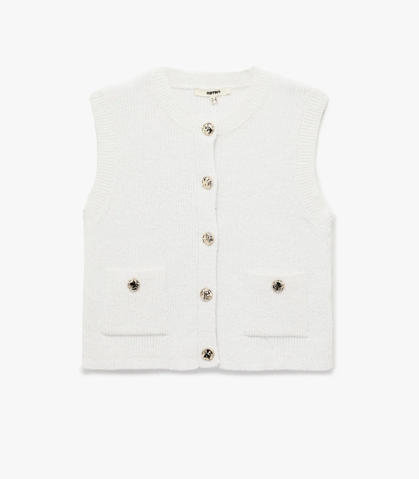 Koton Knit Vest white New