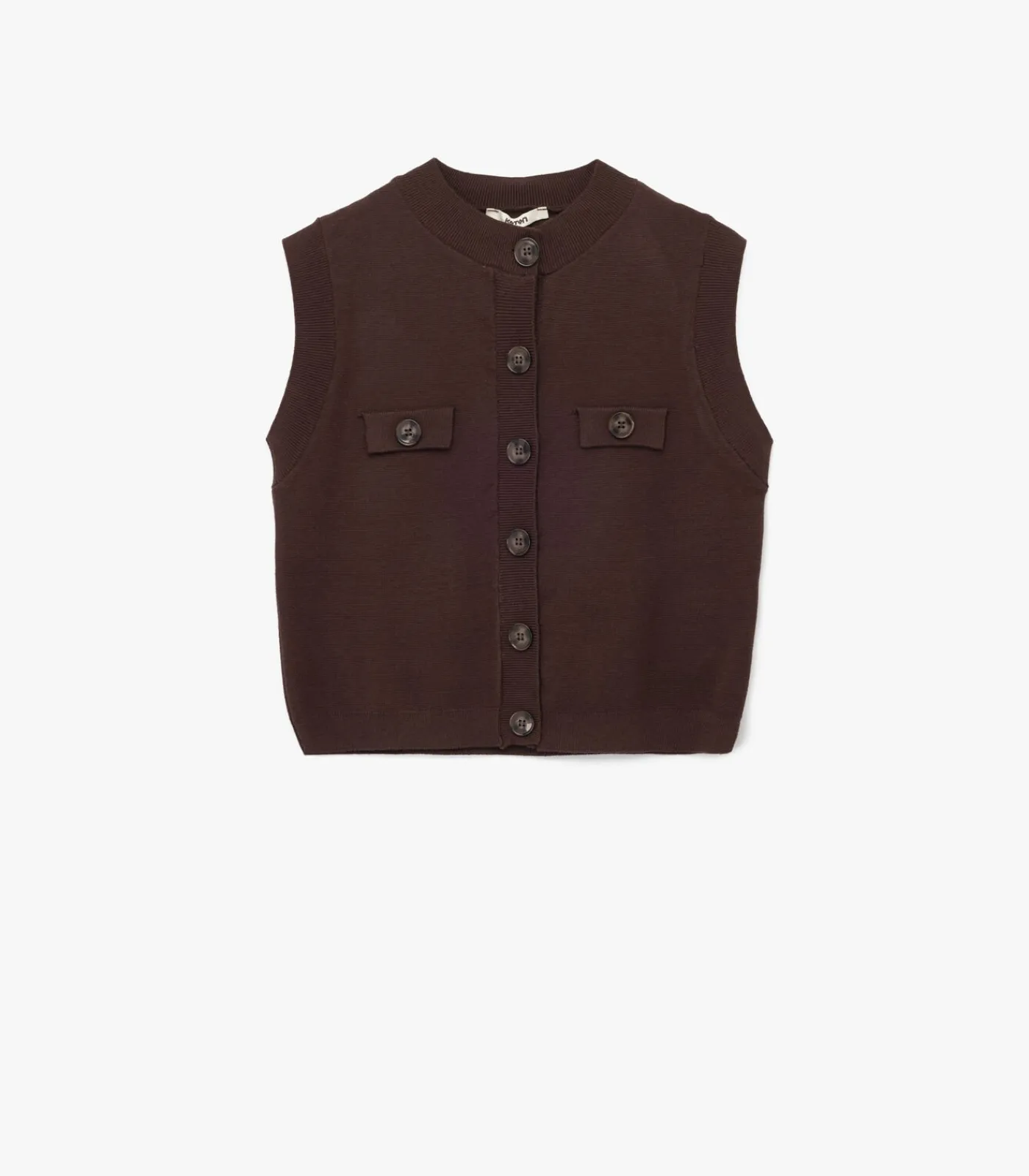 Koton Knit Vest brown Best