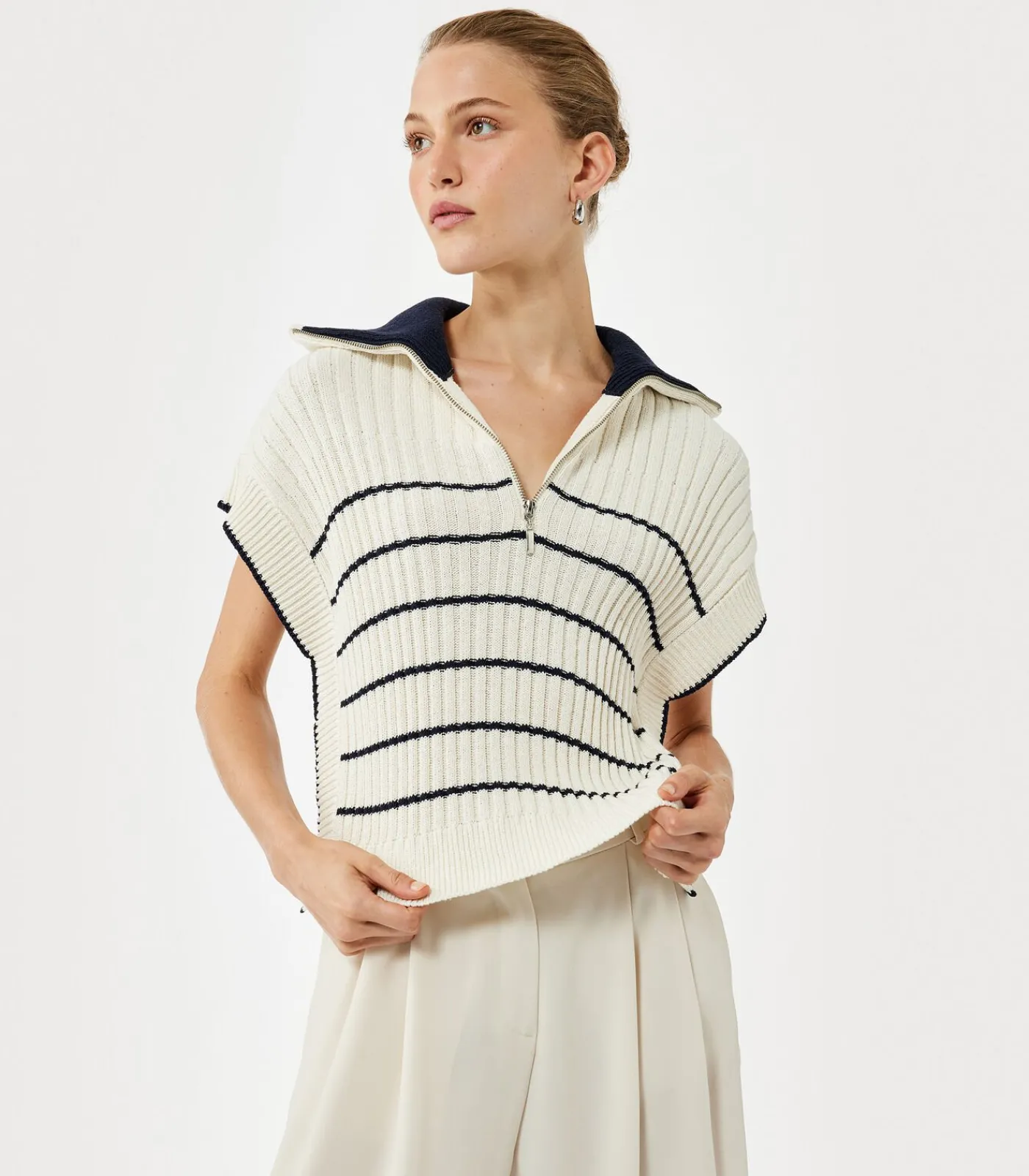 Koton Knit Vest navyBlue Best
