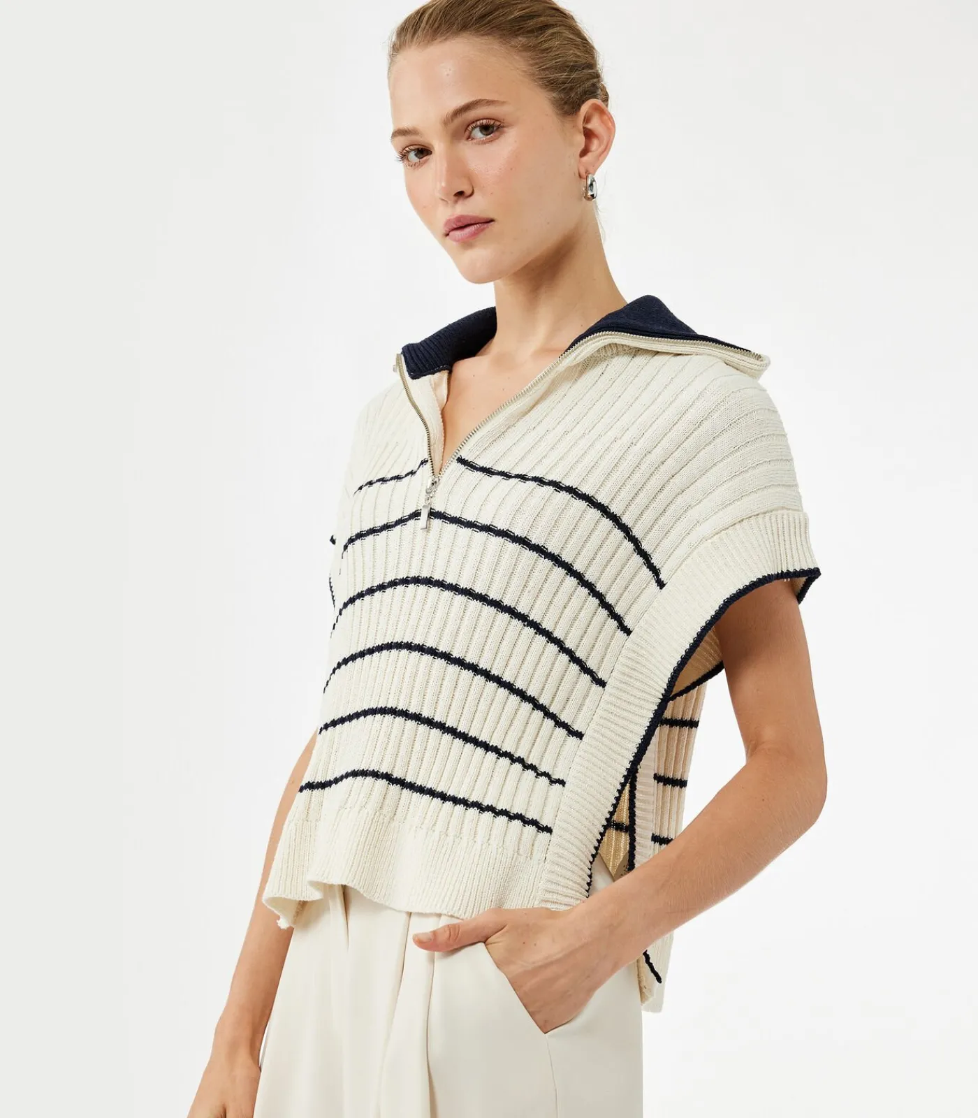 Koton Knit Vest navyBlue Best