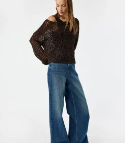 Koton Lacy Sweater brown Clearance