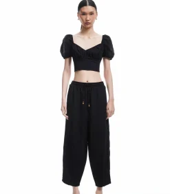 Koton Linen Pants black Online