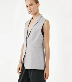 Koton Long Blazer Vest gray Best
