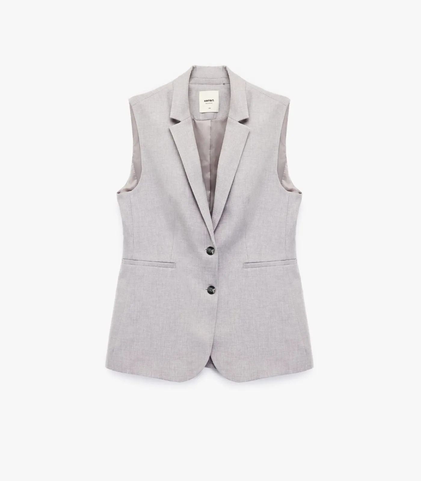 Koton Long Blazer Vest gray Best