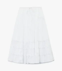 Koton Maxi Skirt white Clearance