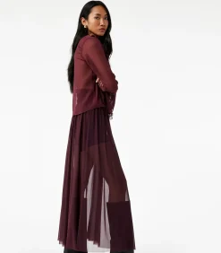 Koton Maxi Tulle Skirt bordeaux Clearance