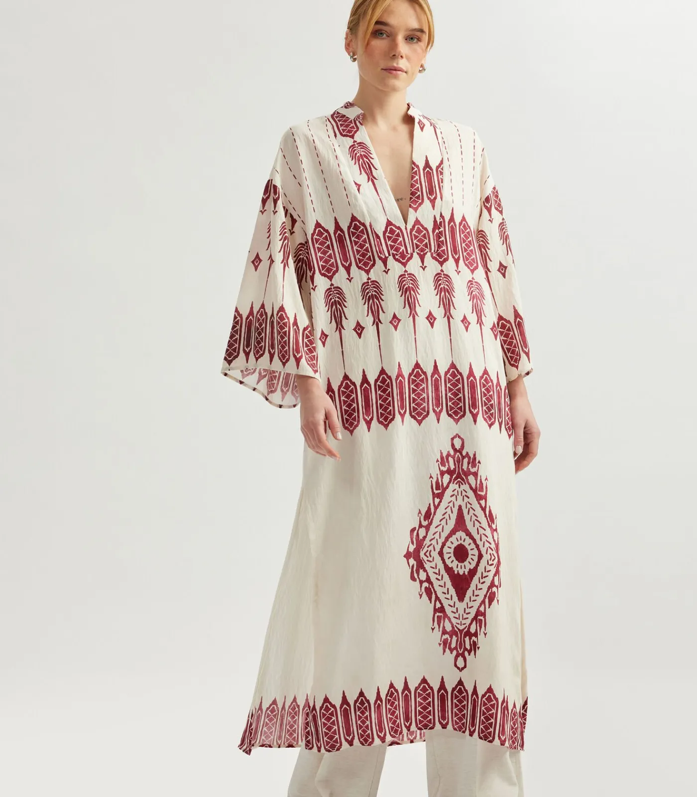 Koton Maxi Viscose Dress bordeaux Online