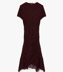 Koton Midi Lace Dress bordeaux Clearance