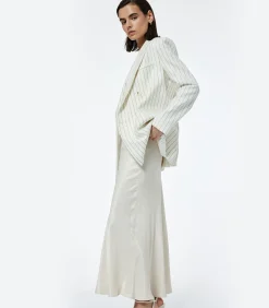 Koton Midi Satin Skirt beige Discount