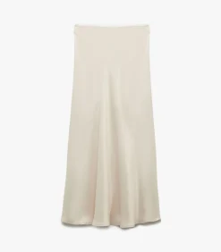 Koton Midi Satin Skirt beige Discount