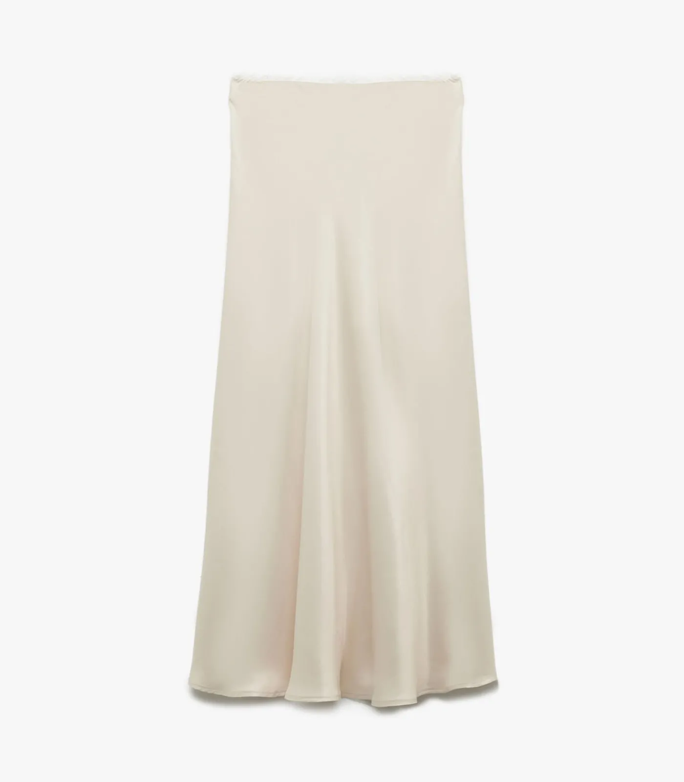 Koton Midi Satin Skirt beige Discount