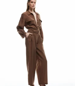 Koton Modal Wide Leg Pants brown New