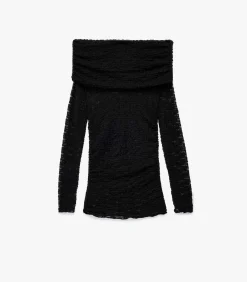Koton Off Shoulder Lace Blouse black Discount