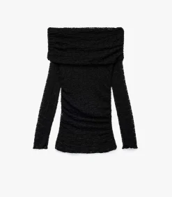 Koton Off Shoulder Lace Blouse black Discount