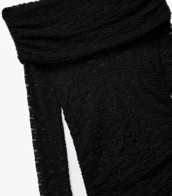 Koton Off Shoulder Lace Blouse black Discount