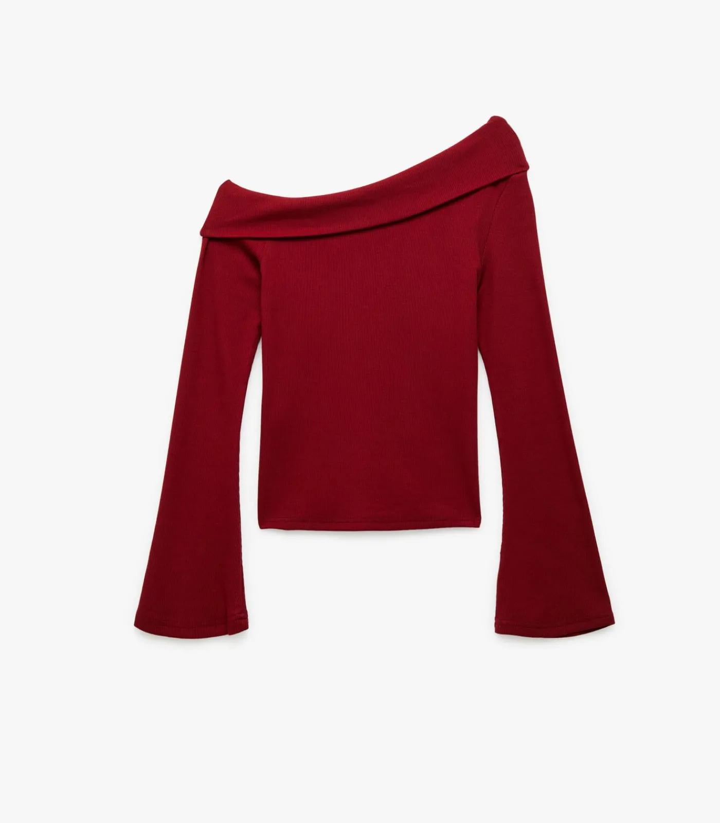 Koton Off Shoulder T-Shirt bordeaux Hot