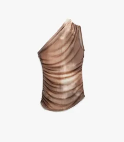 Koton One Shoulder Blouse brown Sale