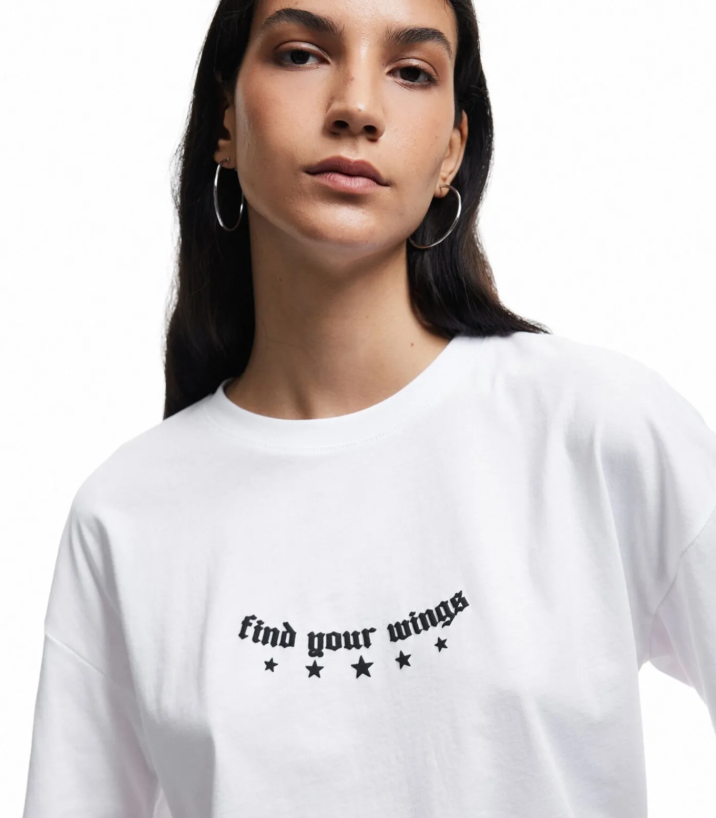 Koton Oversize T-Shirt white Outlet