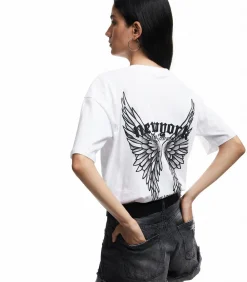 Koton Oversize T-Shirt white Outlet