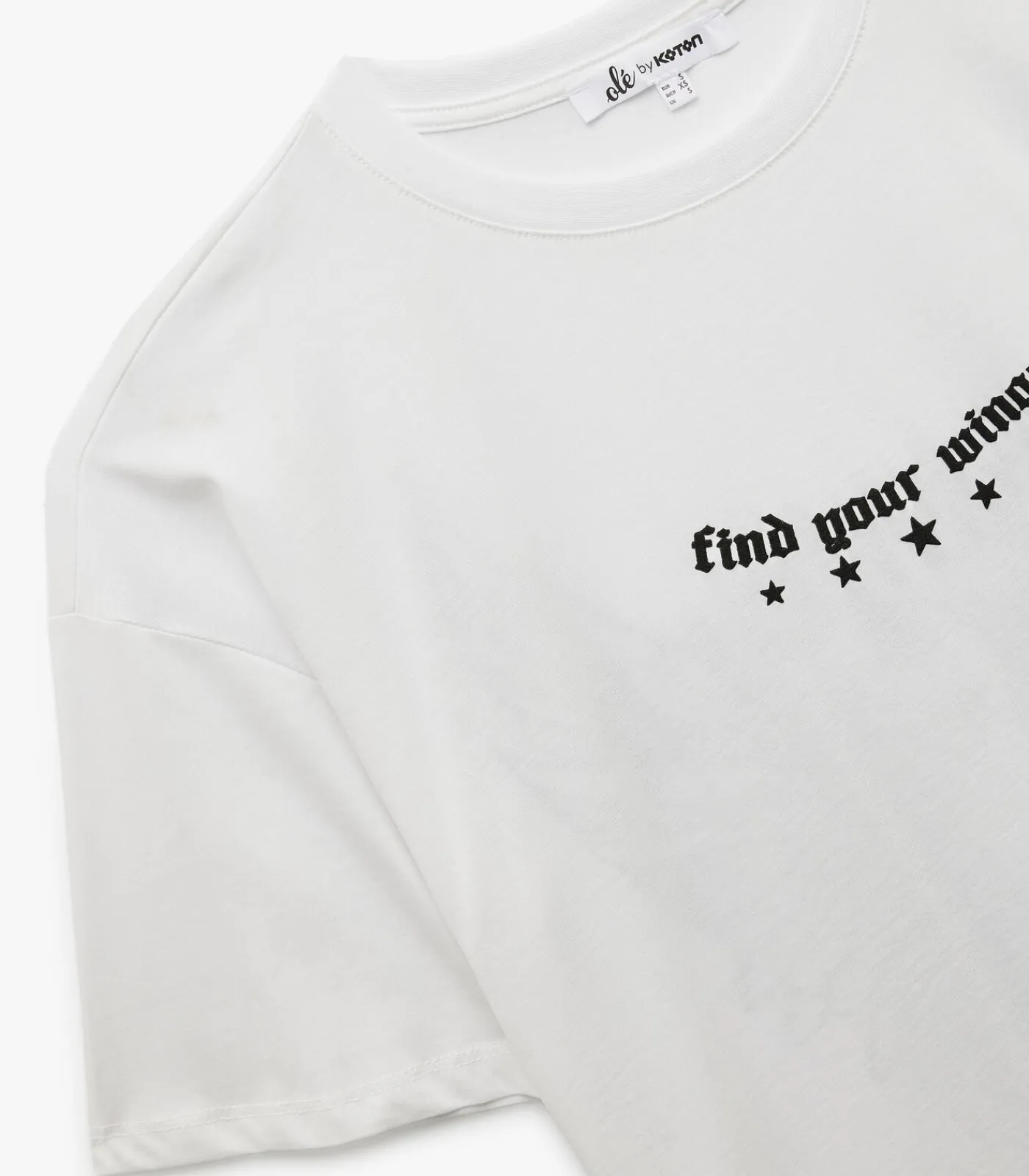 Koton Oversize T-Shirt white Outlet