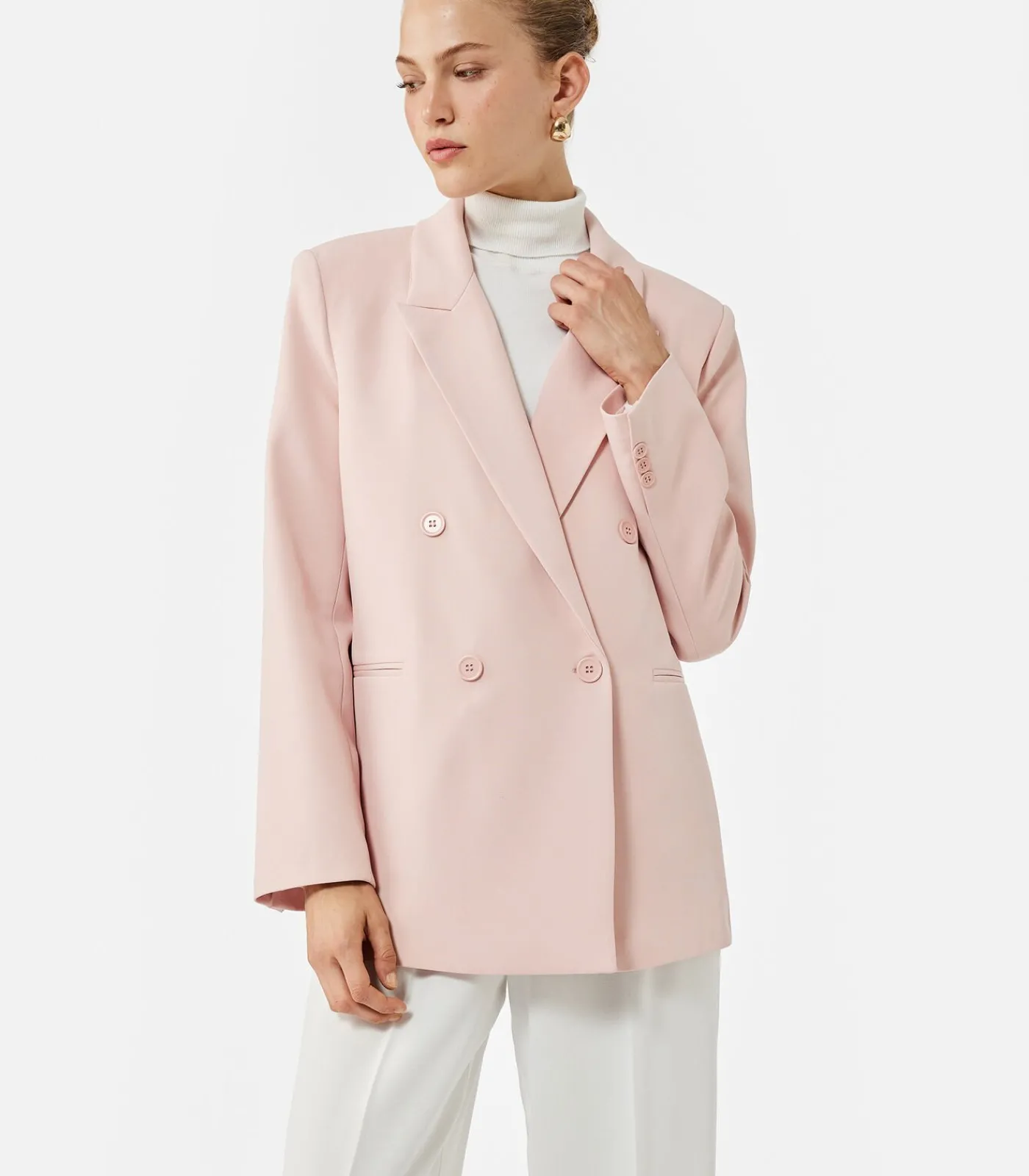 Koton Oversized Blazer Jacket pink