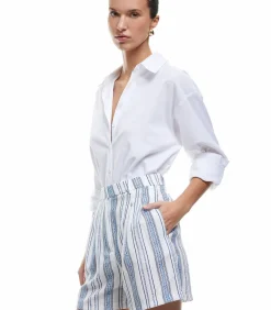 Koton Patterned Mini Shorts blue Discount