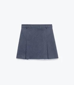 Koton Pleated Mini Skirt navyBlue New