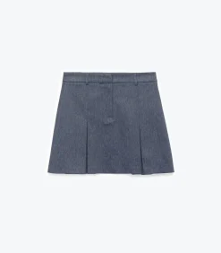 Koton Pleated Mini Skirt navyBlue New