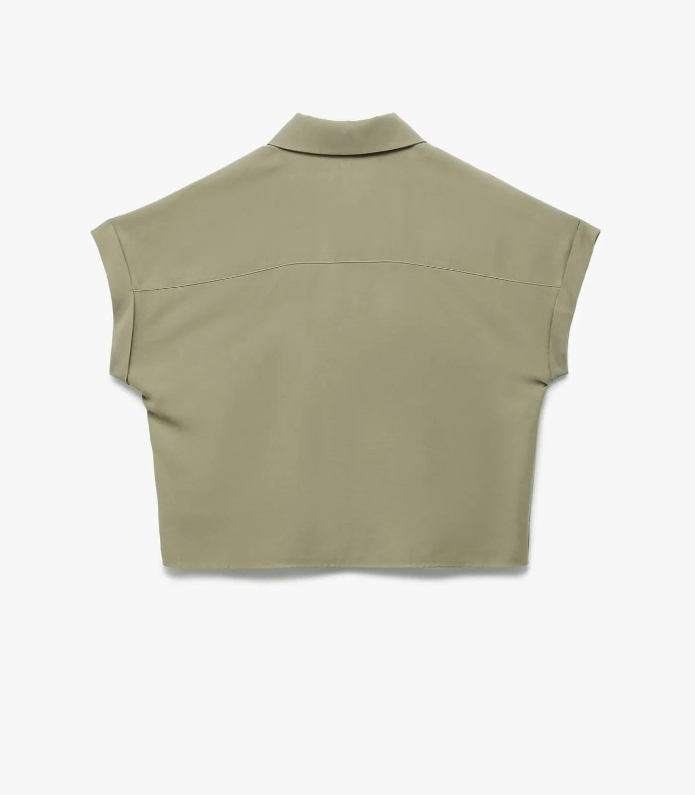 Koton Pocket Detail Crop Shirt khaki Online
