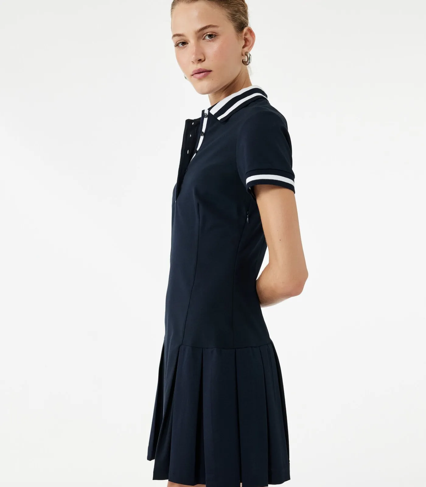 Koton Polo Neck Dress navyBlue Discount