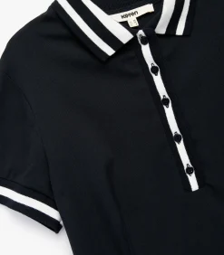 Koton Polo Neck Dress navyBlue Discount