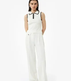 Koton Polo Neck Knit Blouse white Discount
