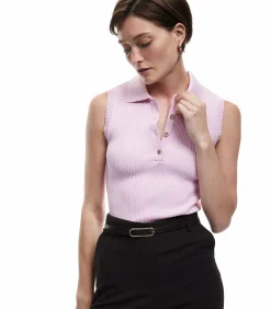 Koton Polo Neck Knit Top pink Online