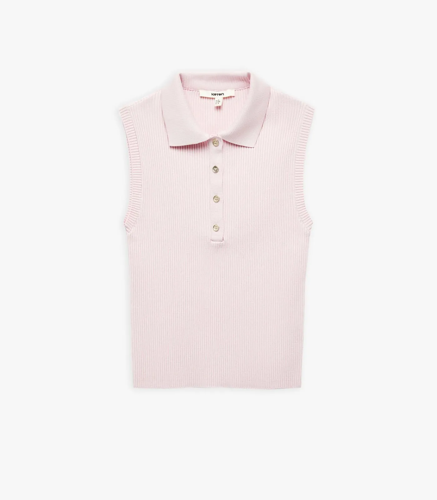 Koton Polo Neck Knit Top pink Online