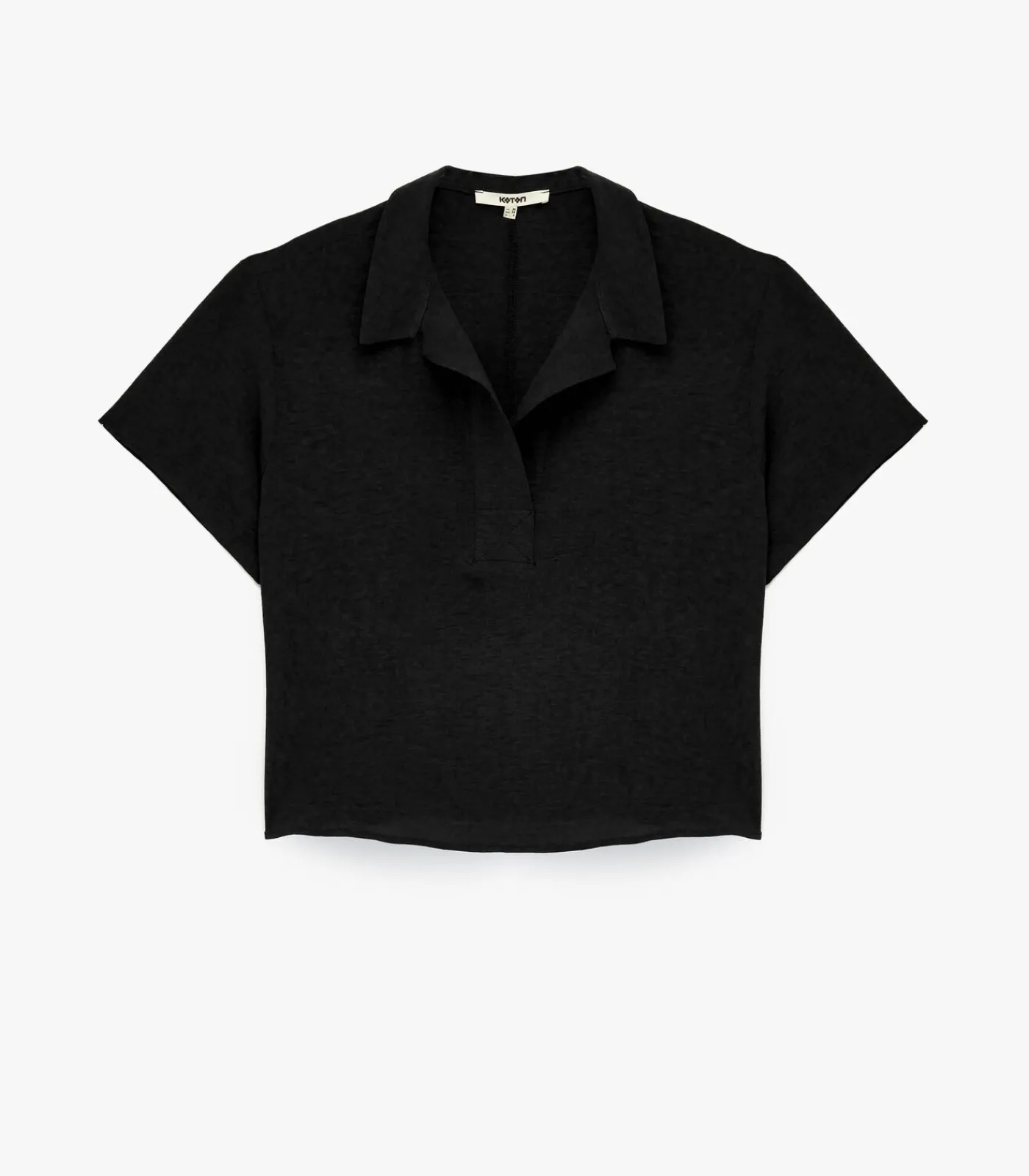 Koton Polo Neck T-Shirt black Online