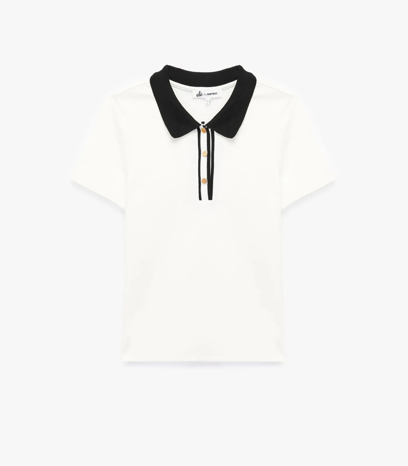 Koton Polo Neck T-Shirt white Hot