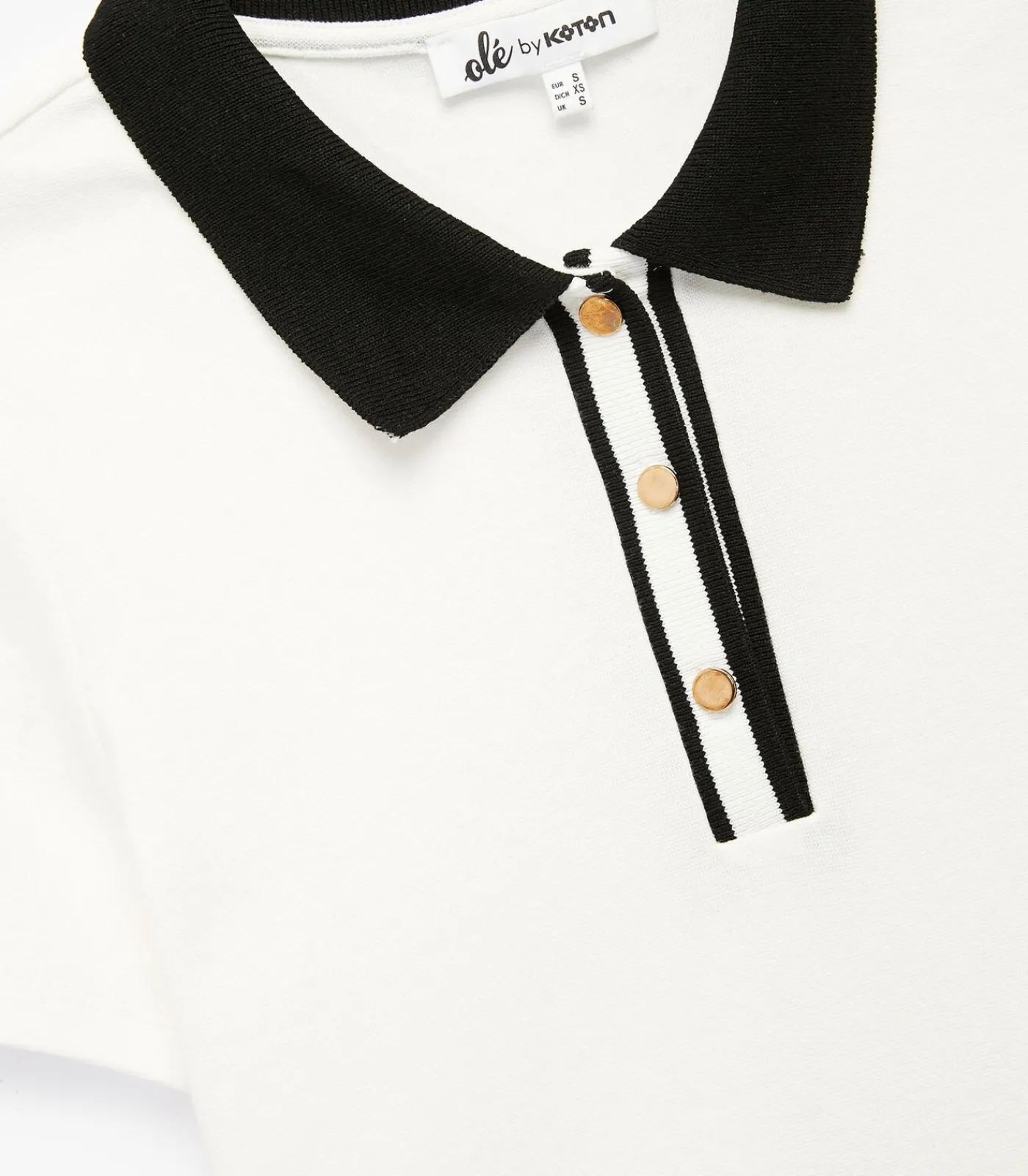 Koton Polo Neck T-Shirt white Hot