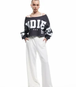 Koton Printed Crop Sweatshirt darkGrey Best