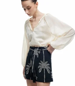 Koton Printed Mini Shorts black Clearance