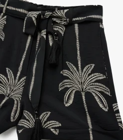 Koton Printed Mini Shorts black Clearance