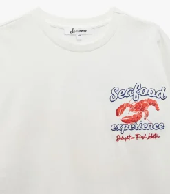 Koton Printed T-Shirt white Outlet