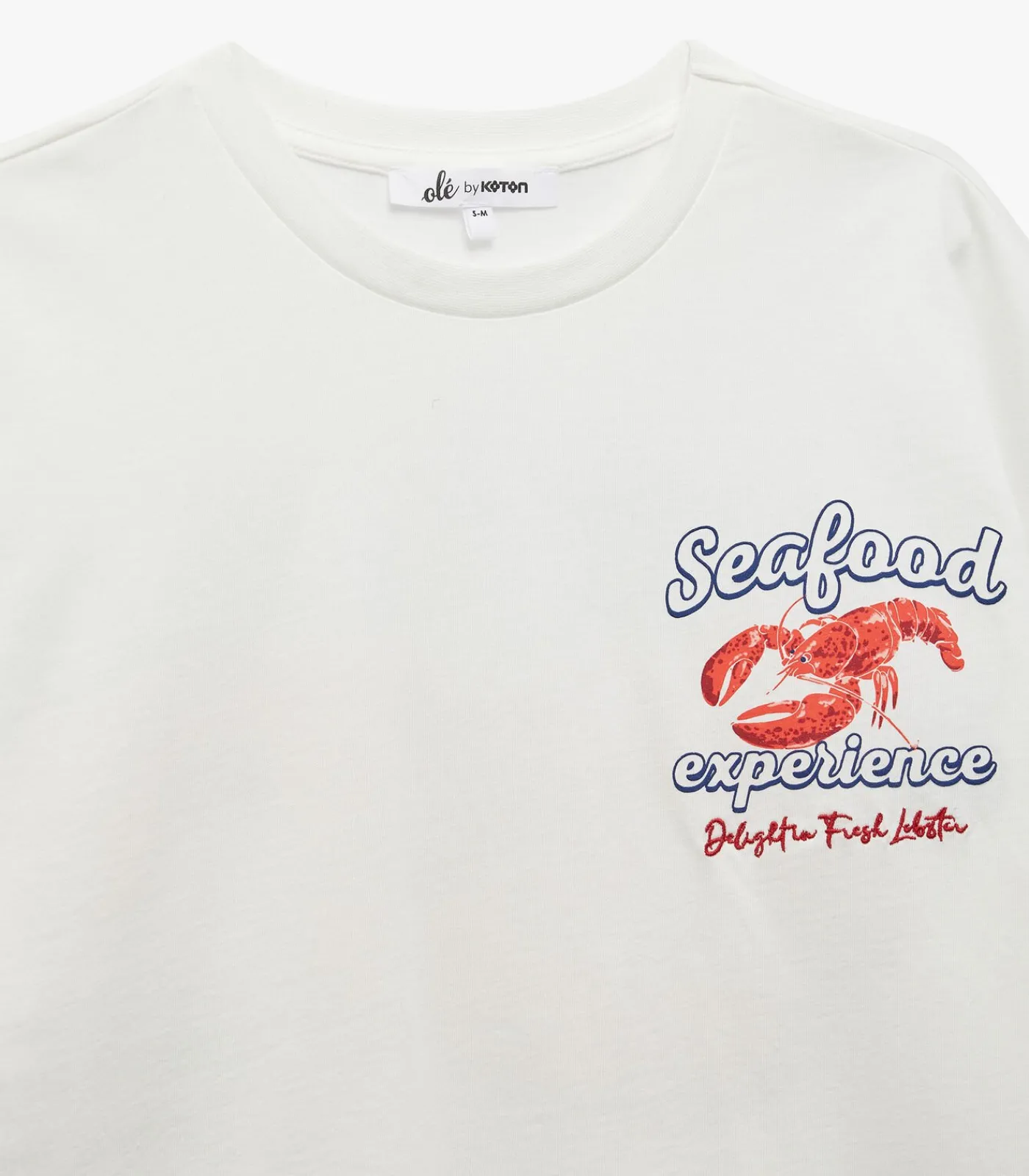 Koton Printed T-Shirt white Outlet