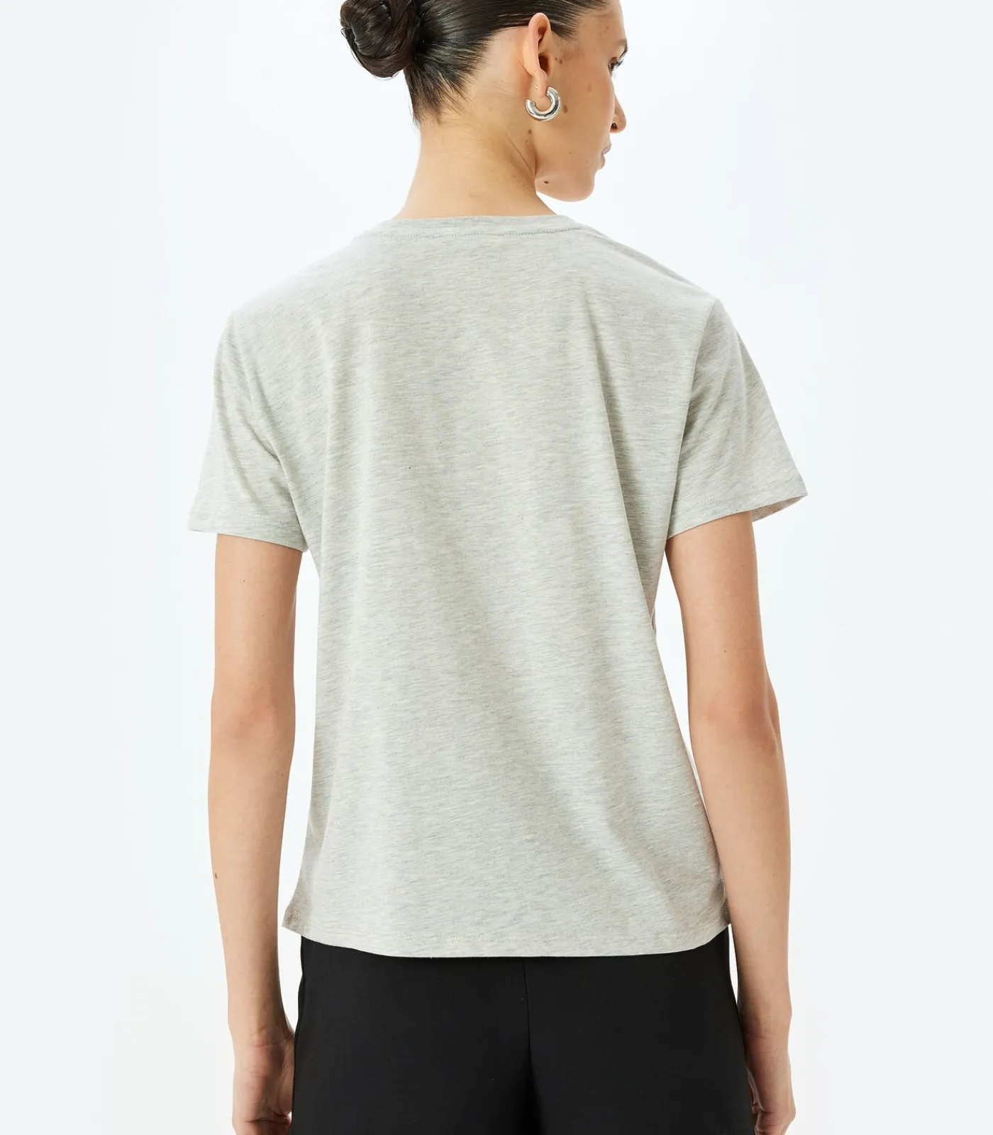 Koton Printed T-Shirt gray Sale