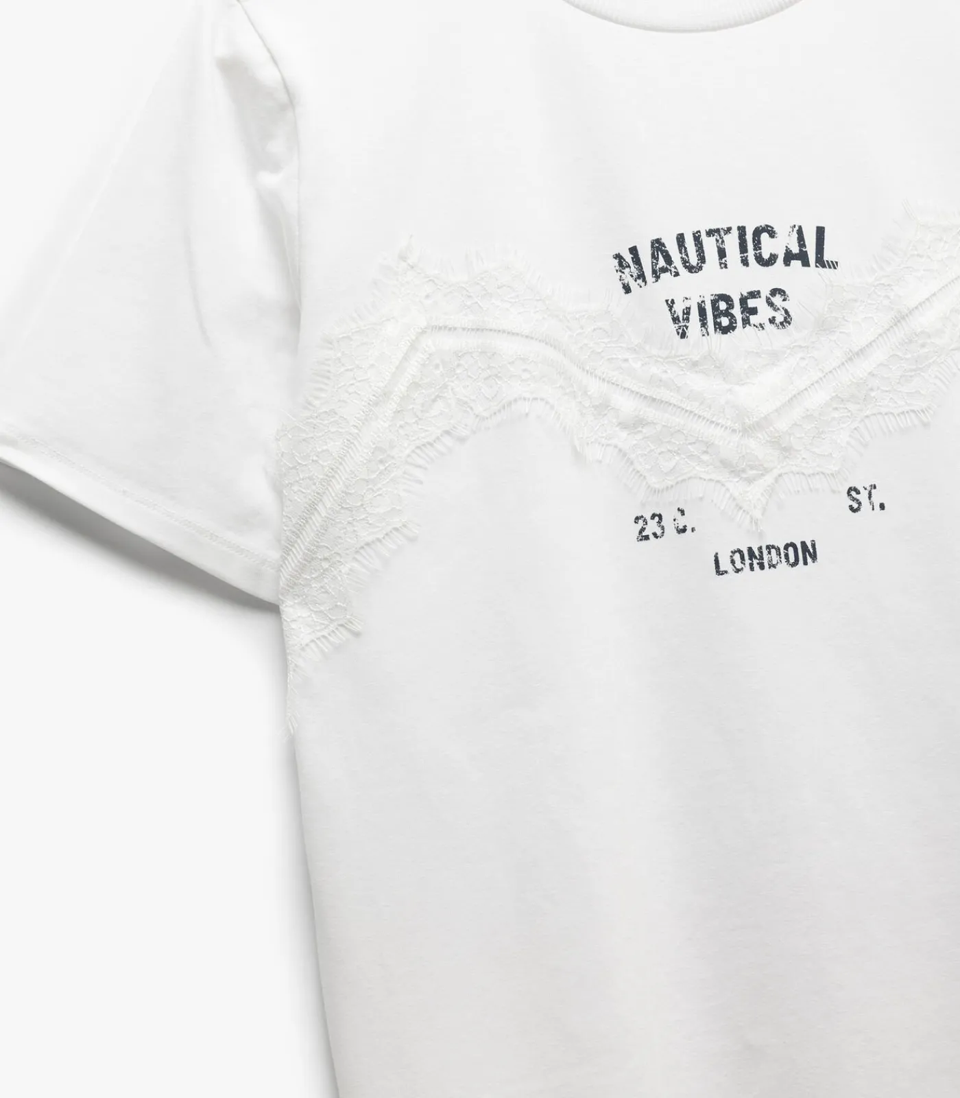 Koton Printed T-Shirt white Outlet
