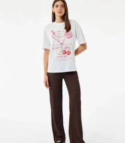 Koton Printed T-Shirt white Discount