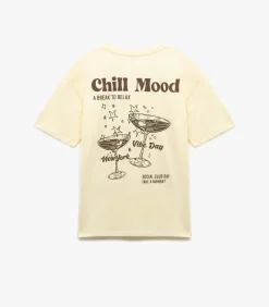 Koton Printed T-Shirt yellow Outlet