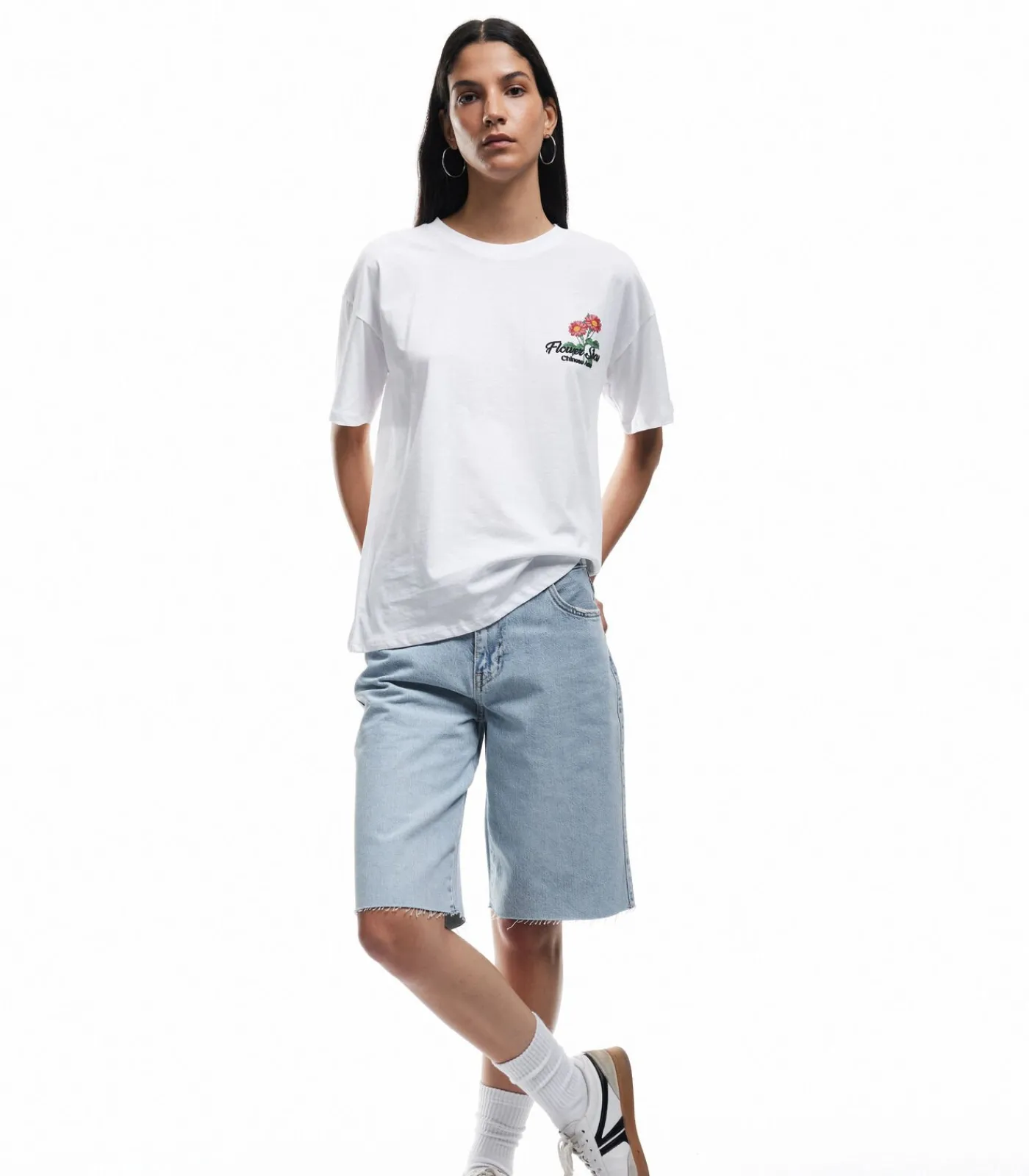 Koton Printed T-Shirt white Discount
