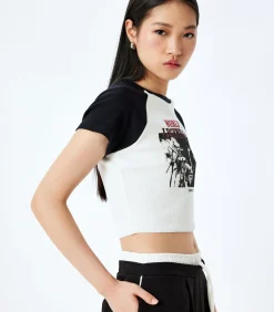 Koton Printed T-Shirt white Discount