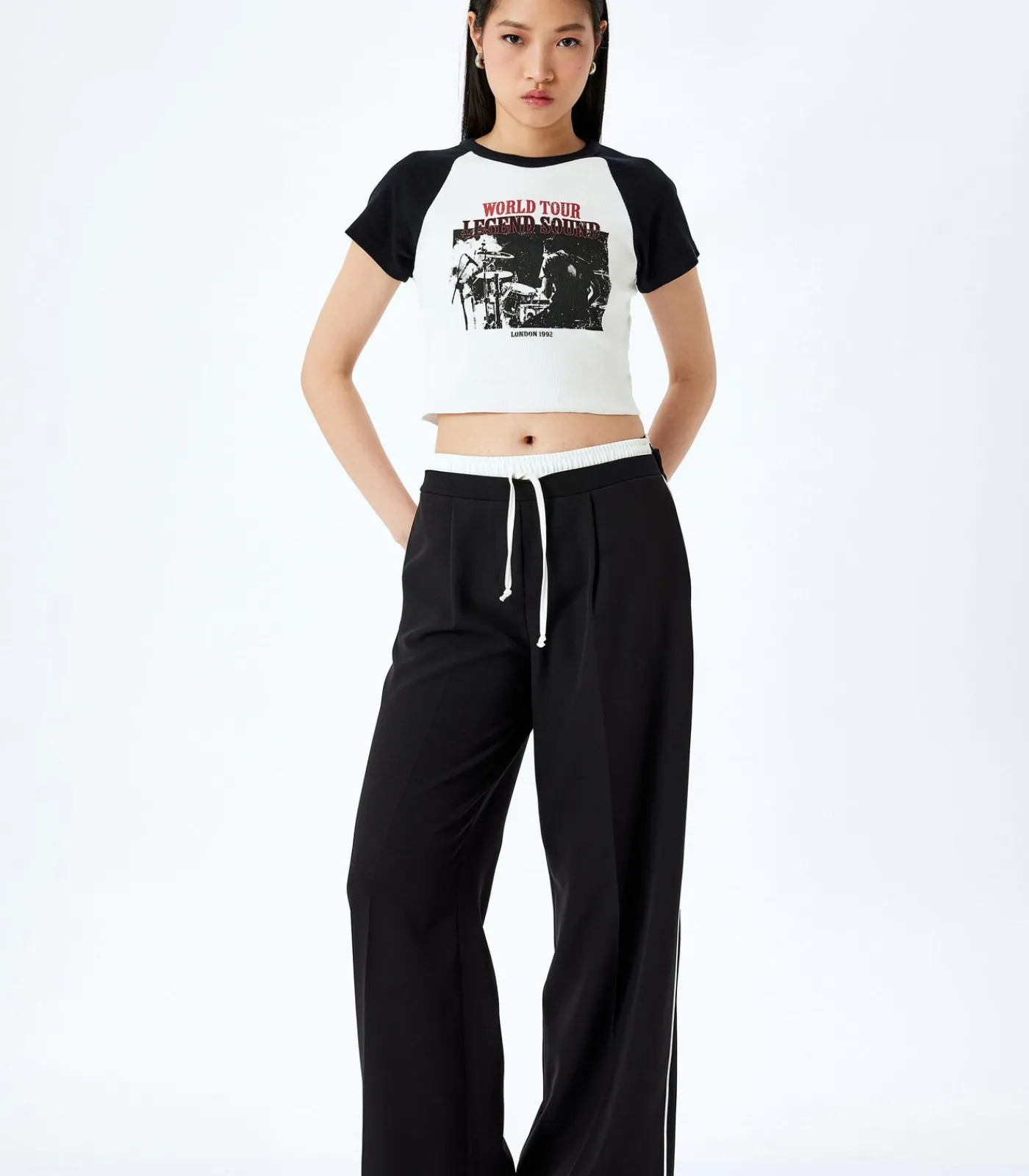 Koton Printed T-Shirt white Discount